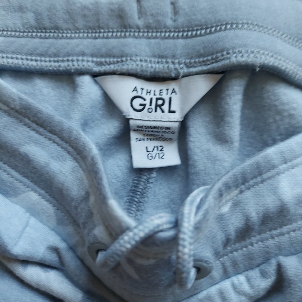 Athleta Girl blue camo joggers sz L/12
